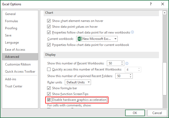 risolvere il problema del crash di Excel