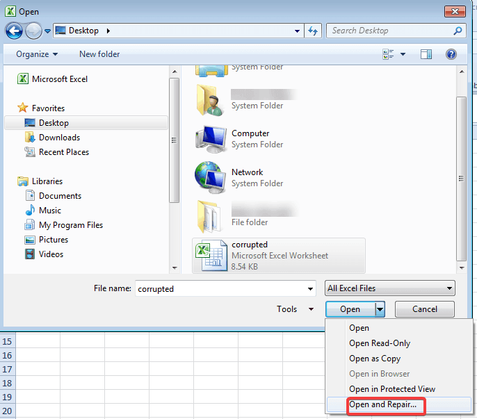 recuperare file Excel a 0 byte 2