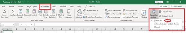 Excel formule non si aggiornano automaticamente