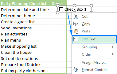 Come inserire una casella di controllo in Excel