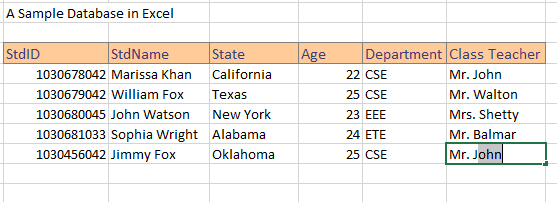 creare A ricercabile Banca dati Nel Excel 2