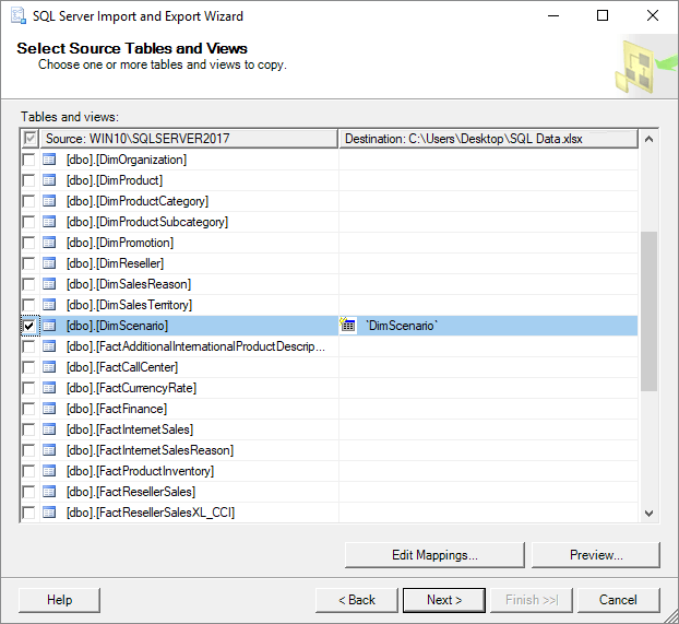 Esportazione dati SQL Per Excel 5