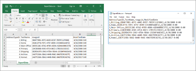 Esportazione dati SQL Per Excel 9