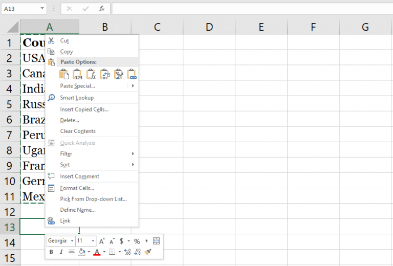 TRANSPOSE di Microsoft Excel non funzionante