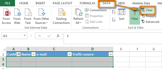  elimina blank filari di Excel 15