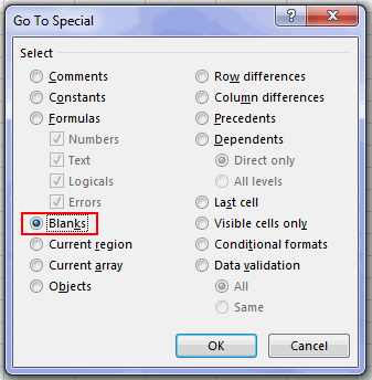  elimina blank filari di Excel 3