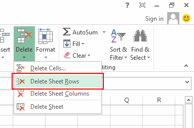  elimina blank filari di Excel 5