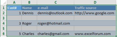  elimina blank filari di Excel 9
