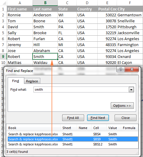 Excel Trova E sostituisci Non funzionante 3