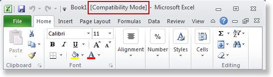 Esegui l'applicazione Excel in modalità compatibilità