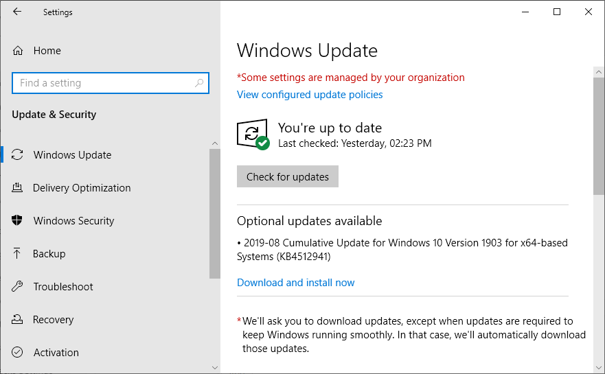 Aggiorna il sistema operativo Windows 3