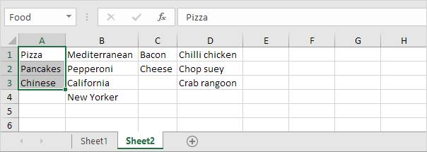 creare elenco a discesa in Excel 17