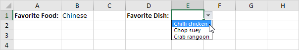 creare elenco a discesa in Excel 22