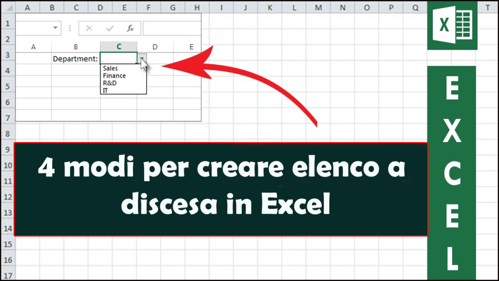 4 modi per creare elenco a discesa in Excel
