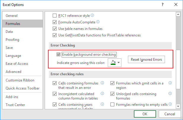 nascondere gli errori in Excel 3
