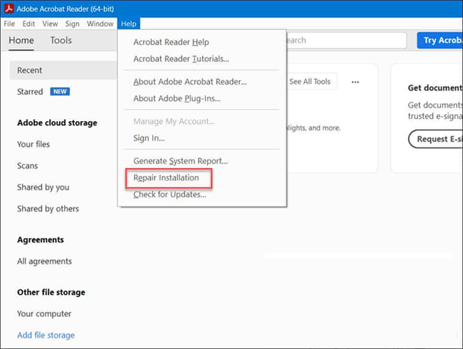 problema del salvataggio in PDF mancante in Excel