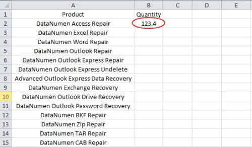 errore di convalida dei dati di Excel 12