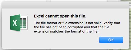 Impossibile aprire questo file