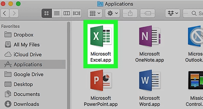 aggiorna l'applicazione MS Excel 1