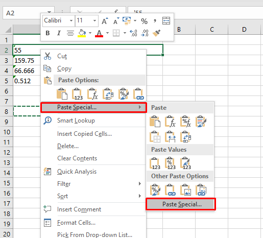 formula della somma di Excel che non funziona restituisce 0