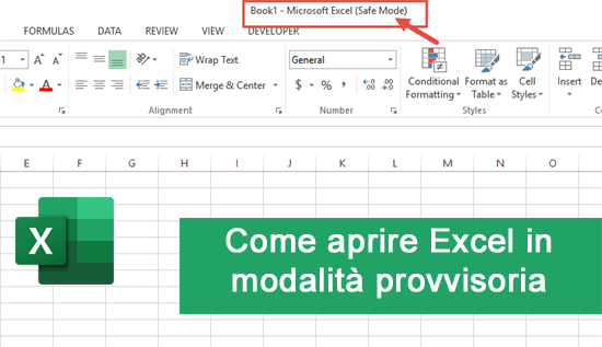 Come aprire Excel in modalità provvisoria