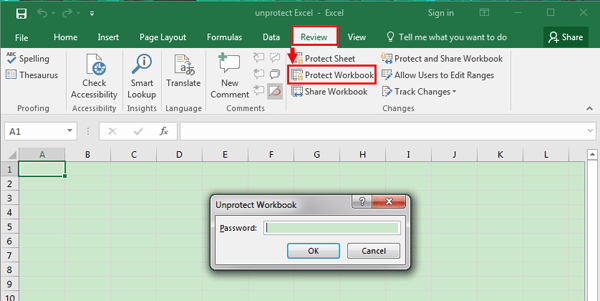 Impostazioni macro di Excel Greyed Out