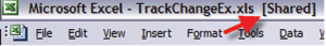 funzione Track Changes di Excel è disattivata