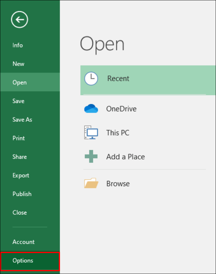 Excel Controllo errori Greyed Out: