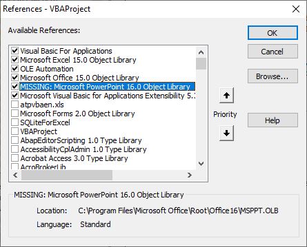 User-Defined Type Not Defined Errore in Excel